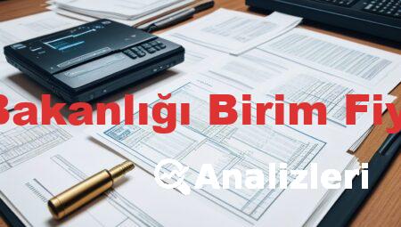 Bayındırlık Bakanlığı Birim Fiyat Analizleri