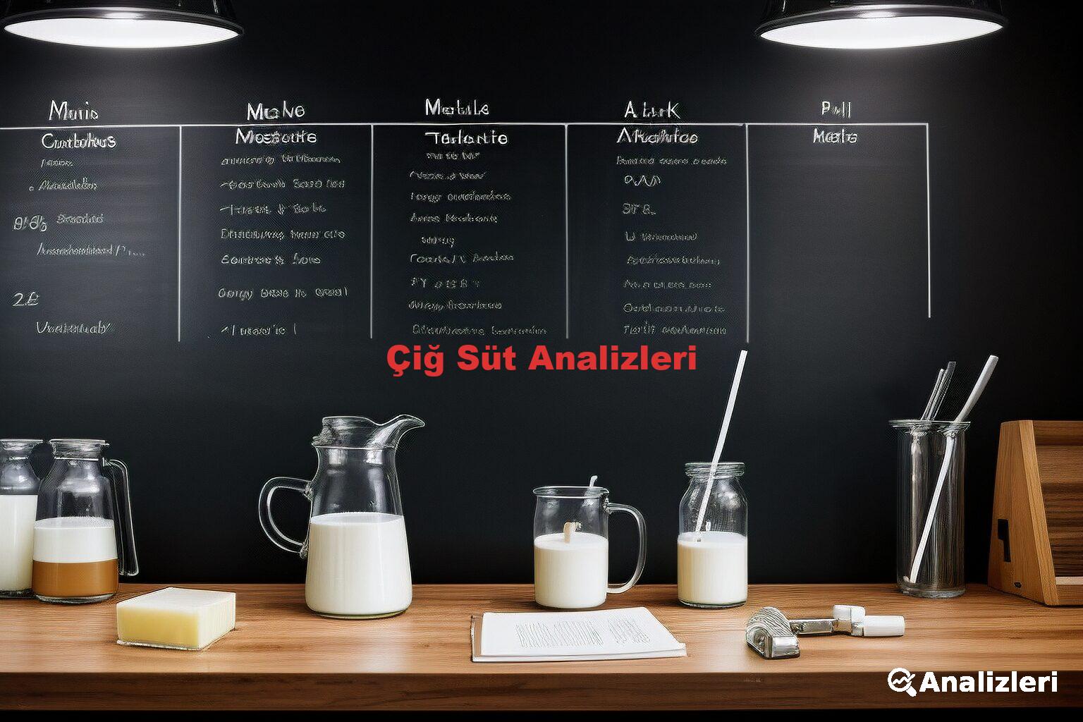 Çiğ Süt Analizleri